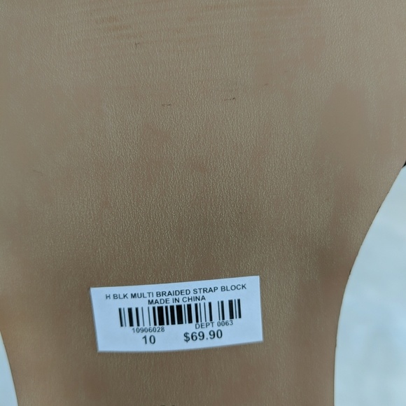 New! Torrid Black Real Suede Braided Strap Block H - Picture 5 of 8